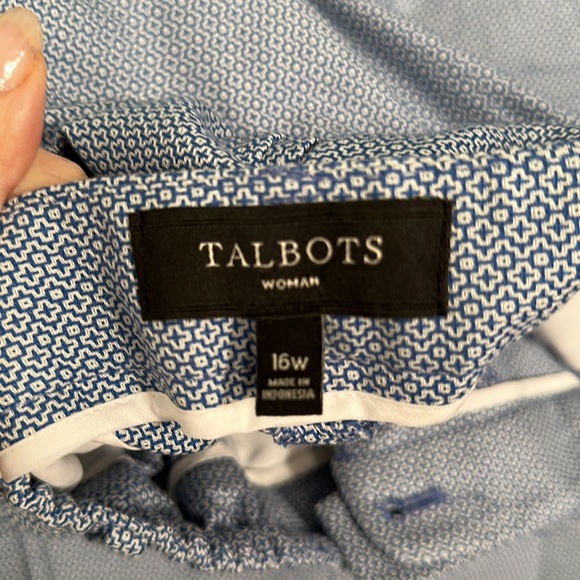 Talbots Blue and White Dobby Pattern Suit - Picture 11 of 12